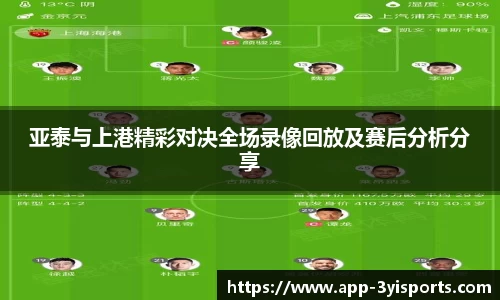 亚泰与上港精彩对决全场录像回放及赛后分析分享